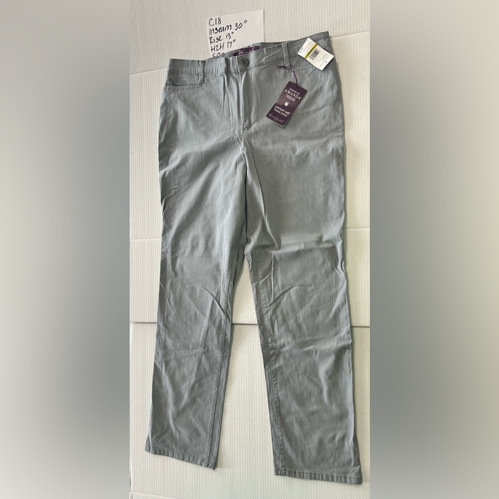 Gloria Vanderbilt Gray Chinos Comfortable Fit